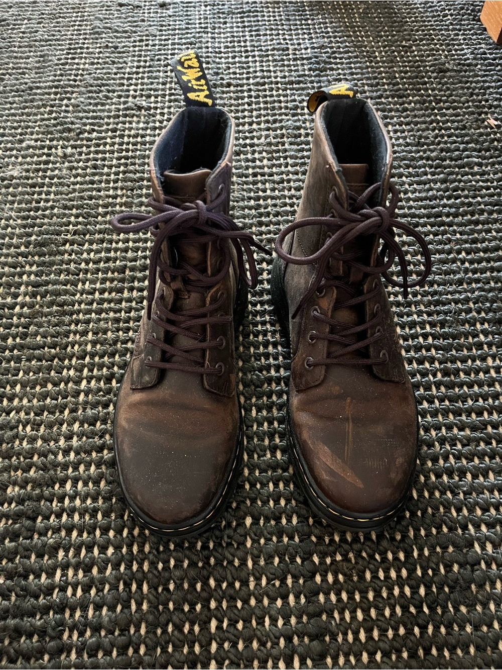 Dr. Martens Brown Leather Lace-Up Boots W8/M7